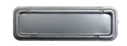 RADIO BLOCK OFF PLATE, WITHOUT MOLDING HOLES, BUG 1958-67