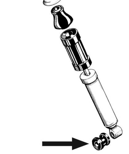 Chuck's Convertible Parts - BUSHINGS, FRONT SHOCK LOWER MOUNT, SET OF 2 *OEM* BUG / GHIA / THING 1966-77 - Image 2