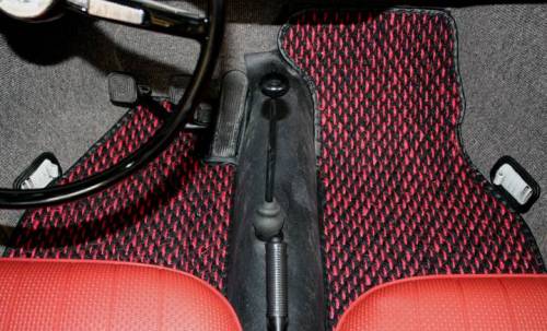 COCO MATS, RED & BLACK, FRONT & REAR 4 PIECE SET, BUG 1958-59