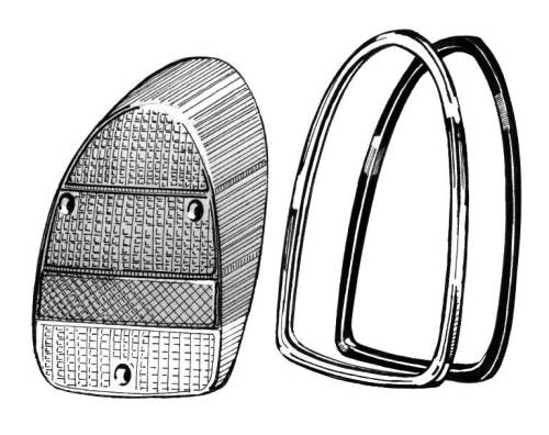 Chuck's Convertible Parts - SEAL, TAIL LIGHT RING TO LENS *GERMAN* BUG 1968-72 - Image 2