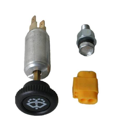 Chuck's Convertible Parts - WASHER BOTTLE KIT, COMPLETE WITH BOTTLE, HOSE, & SOLENOID, STANDARD BUG 1968-77 - Image 2