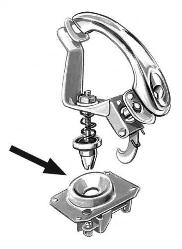 Chuck's Convertible Parts - CATCH, HOOD LOCK, BUG 1968 - Image 2