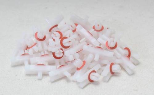 Chuck's Convertible Parts - BODY MOLDING CLIPS, WHITE WITH RED SEAL, SET OF 42 *GERMAN* BUG 1967-79, TYPE 3 1967-74 - Image 2