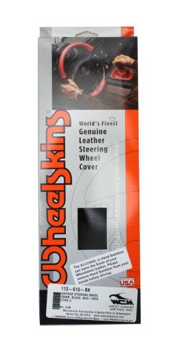 Chuck's Convertible Parts - LEATHER STEERING WHEEL COVER, BLACK, BUG / GHIA /TYPE 3 - Image 1