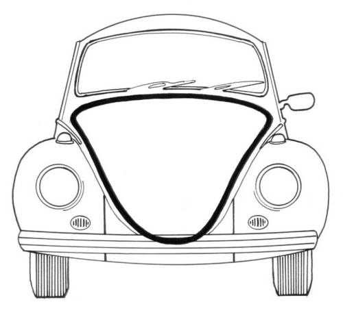 Chuck's Convertible Parts - SEAL, FRONT HOOD, 124" PUSH ON STYLE (Use in Conjunction with Original Seal) ALL BUG *MADE IN USA BY WCM* - Image 3