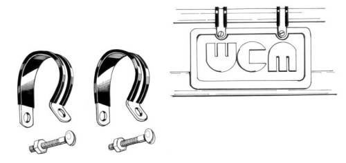 Chuck's Convertible Parts - MOUNTING KIT, FRONT LICENSE PLATE (CLAMPS, BOLTS & NUTS) BUG 1954-67, GHIA 1956-71 *MADE IN USA* - Image 2