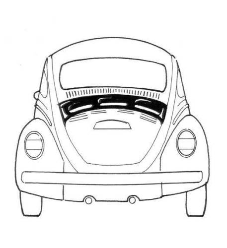 Chuck's Convertible Parts - RAIN SHIELD DEFLECTOR, ENGINE DECKLID WITH SEAL & HARDWARE, ALL BUGS 1958-79 - Image 3