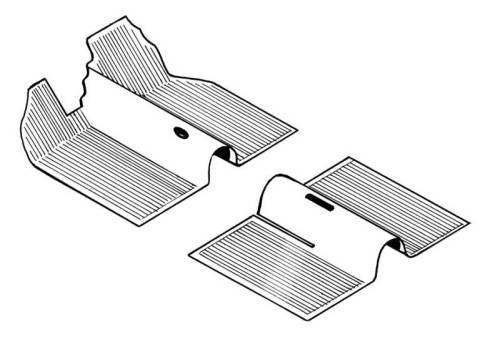 Chuck's Convertible Parts - FLOOR MATS, 2 PIECE FRONT & REAR, BLACK RUBBER, BUG 1973-79 - Image 4