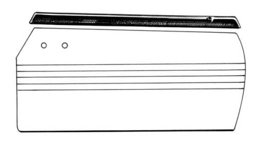 Chuck's Convertible Parts - COVERS, BLACK PLASTIC GRAIN INSIDE DOOR, ALL GHIAS 1972-74 - Image 3
