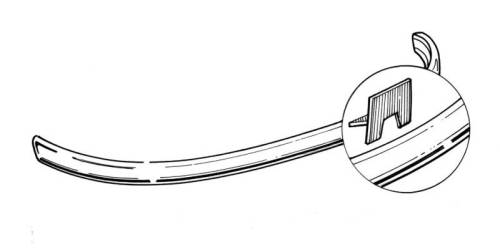 Chuck's Convertible Parts - CLIPS, LICENSE LIGHT HOUSING CHROME STRIP, SET OF 4, GHIA 1956-74 - Image 2