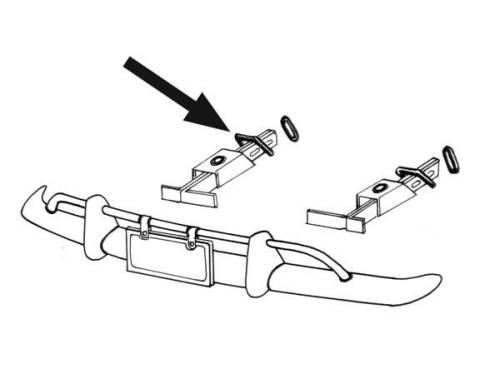 Chuck's Convertible Parts - SEALS, BUMPER BRACKET COVERS, 4 PIECES, GHIA 1956-71 *MADE IN USA BY WCM* - Image 3