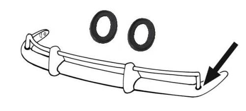 Chuck's Convertible Parts - SEALS, REAR BUMPER OVER RIDER BASE, GHIAS 1958-69 - Image 2