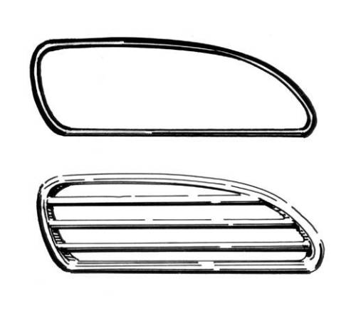 Chuck's Convertible Parts - SEALS, FRESH AIR VENT GRILLES, ALL GHIAS 1960-74 *MADE IN USA BY WCM* - Image 3