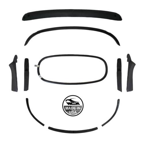 CONVERTIBLE TOP BOW KIT, BUG CONV. 1967.5-71 (1967 from VIN #157250033 See description for contents)