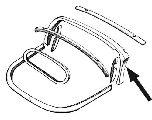 Chuck's Convertible Parts - TOP MAIN HOOP WITH QUARTERS, WOOD, BUG CONV. 1952-60 *MADE IN USA* - Image 4