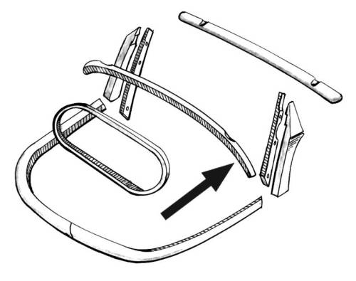 Chuck's Convertible Parts - BOW, ABOVE REAR WINDOW, BUG CONV. 1972-79 *MADE IN USA BY WCM* - Image 2
