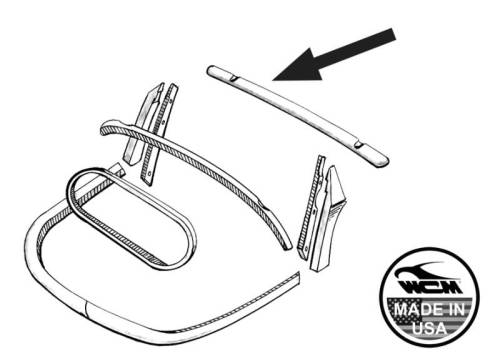 Chuck's Convertible Parts - HEADER BOW, ABOVE FRONT WINDOW, BUG CONV. 1957-64 *MADE IN USA BY WCM* - Image 4