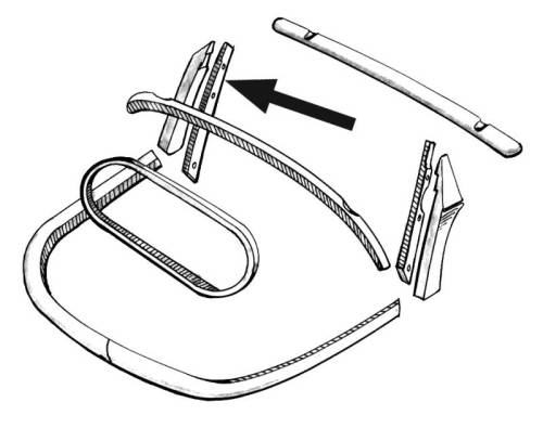 Chuck's Convertible Parts - BOW, INSIDE QUARTER FACING, LEFT & RIGHT, BUG CONV. 1961-71 *MADE IN USA BY WCM* - Image 2