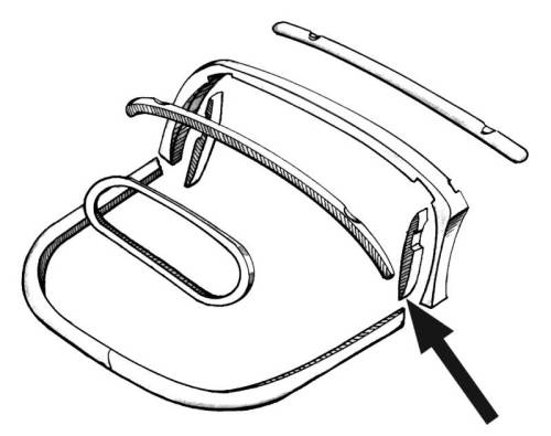 Chuck's Convertible Parts - BOW, INSIDE QUARTER FACING, WOOD LEFT & RIGHT, BUG CONV. 1952-60 *MADE IN USA* - Image 4