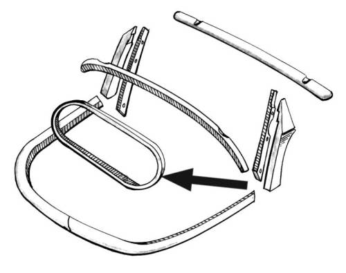 Chuck's Convertible Parts - INSERT, REAR WINDOW TACKING RING, BUG CONV. 1975-79 *MADE BY WCM* - Image 2