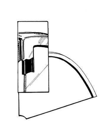 Chuck's Convertible Parts - SEAL, QUARTER WINDOW GLASS TO FRAME WITH MOLDED CORNER, BUG CONV. 1950-79 *MADE IN USA BY WCM* - Image 3