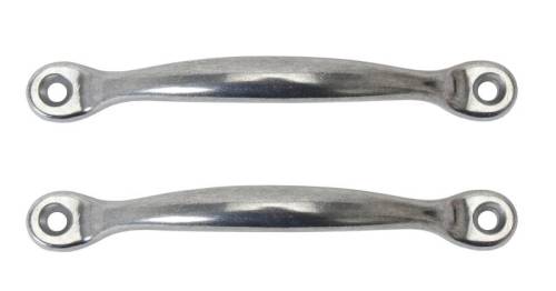 HANDLES, CONVERTIBLE TOP PULL DOWN, MOUNT TO HEADER BOW SET OF 2, BUG CONV. 1950-67 *MADE BY WCM*