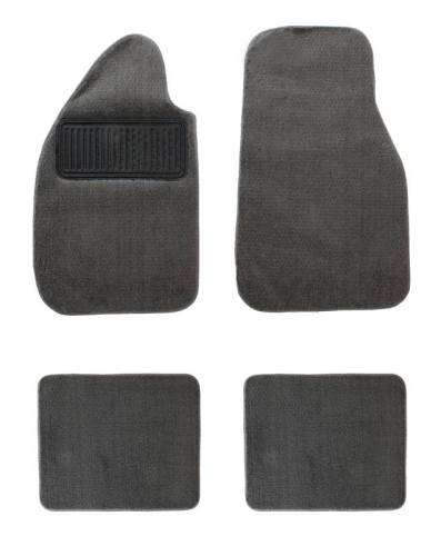 FLOOR MATS, GREY CARPET, 4 PIECES FRONT & REAR, BUG CONV. 1950-79