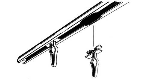 Chuck's Convertible Parts - MOLDING KIT, CHROME ON TOP DOORS & QUARTER WINDOWS, SET OF 8 WITH CLIPS, BUG CONV. 1953-64 *GERMAN* - Image 2
