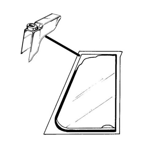Chuck's Convertible Parts - VENT WINDOW PIVOT, UPPER, BUG CONV. 1952-64 *MADE BY WCM* - Image 2