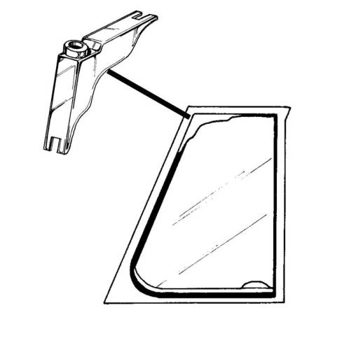 Chuck's Convertible Parts - VENT WING PIVOT, LEFT OR RIGHT, BUG CONV. 1965-72 *MADE BY WCM* (For the Set Use Part # 151-628A) - Image 2