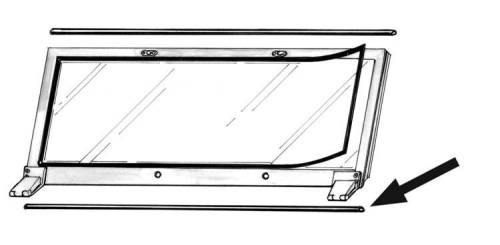 Chuck's Convertible Parts - SEAL, WINDOW FRAME, LOWER BOTTOM, THING 73-74 *MADE IN USA BY WCM* (57" Will work for upper as well) - Image 3