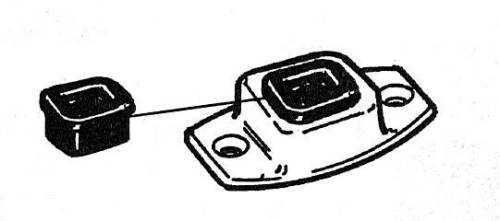 Chuck's Convertible Parts - RUBBER STOPS, FRONT WINDOW FRAME TO HOOD, SET OF 2 *GERMAN* THING 1973-74 - Image 2