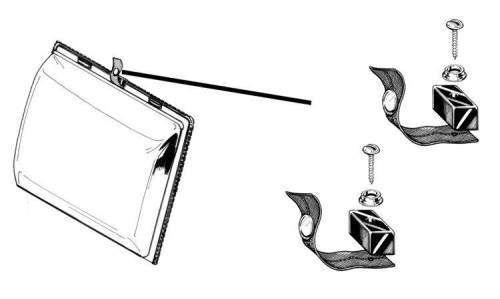 Chuck's Convertible Parts - STRAPS, BACK SEAT HOLD DOWN WITH SPACERS AND SCREWS, THING 1973-74 - Image 2