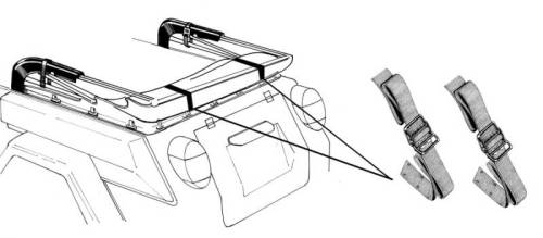 Chuck's Convertible Parts - TOP HOLD DOWN STRAPS, SET OF 2 WITH RIVETS, THING 1973-74 - Image 3