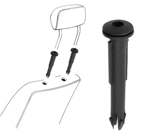 Chuck's Convertible Parts - HEADREST POST GUIDES, BLACK *GERMAN* SET OF 4, BUG 1976-79 (Clip Part # 171-743) - Image 2