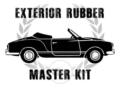 *MASTER KIT* EXTERIOR RUBBER, GHIA CONVERTIBLE 1958-59 (With Cal Look window seals, see description for complete contents)