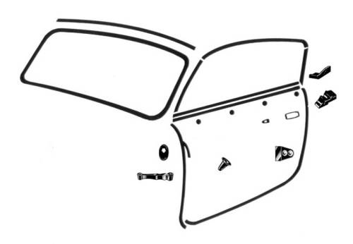 Chuck's Convertible Parts - *MASTER KIT* EXTERIOR RUBBER, GHIA CONVERTIBLE 1970 (With American Style window seals, see description for complete contents) - Image 3