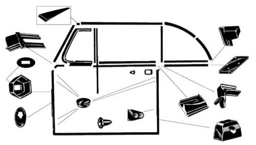 Chuck's Convertible Parts - *MASTER KIT* EXTERIOR RUBBER, BUG CONVERTIBLE 1958-59 (With American Style window seals, see description for complete contents) - Image 4
