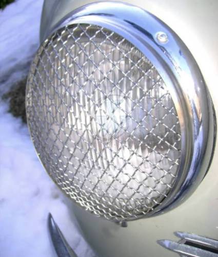Chuck's Convertible Parts - HEADLIGHT GRILL, CHROME WITH MESH, LEFT & RIGHT, BUG 1946-66, BUS 1950-67 - Image 2