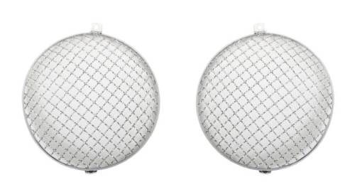 Chuck's Convertible Parts - HEADLIGHT GRILL, 7" CHROME WITH MESH, LEFT & RIGHT, BUG 1967-79, BUS 1968-79, GHIA 1966-74, THING 1973-74, TYPE 3 1966-73 - Image 1