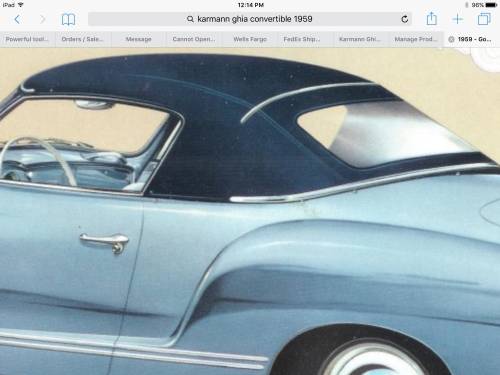 Chuck's Convertible Parts - DELUXE CONVERTIBLE TOP KIT, GHIA CONV. 1965-67 1/2 (1967 up to VIN# 147610909) - Image 3
