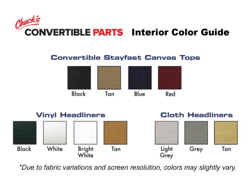 Chuck's Convertible Parts - DELUXE CONVERTIBLE TOP KIT, BUG CONV. 1958-60 - Image 5