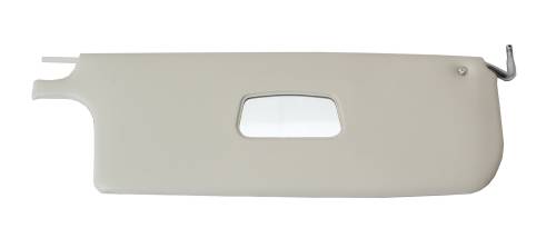 Chuck's Convertible Parts - SUNVISORS, WHITE LEFT & RIGHT WITH MIRROR ON PASSENGER SIDE, BUG CONV. 1965-72 (NOTE: Comes with Rods for 1968-72 ONLY, 1965-67 must use old Rods) - Image 2