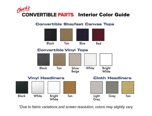 Chuck's Convertible Parts - DELUXE CONVERTIBLE TOP KIT, BUG CONV. 1953-57 - Image 2