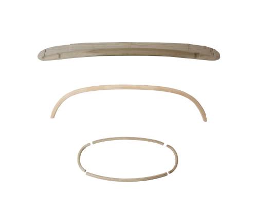 CONVERTIBLE TOP WOOD BOW KIT, BUG CONV. 1972 (See description for contents)
