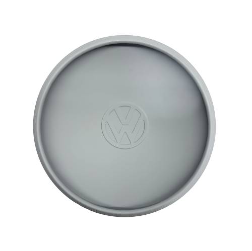 Chuck's Convertible Parts - HUBCAP, PRIMERED HUB CAP WITH LOGO, BUG 50-65, GHIA 56-65, BUS 50-71, THING 73-74 - Image 2
